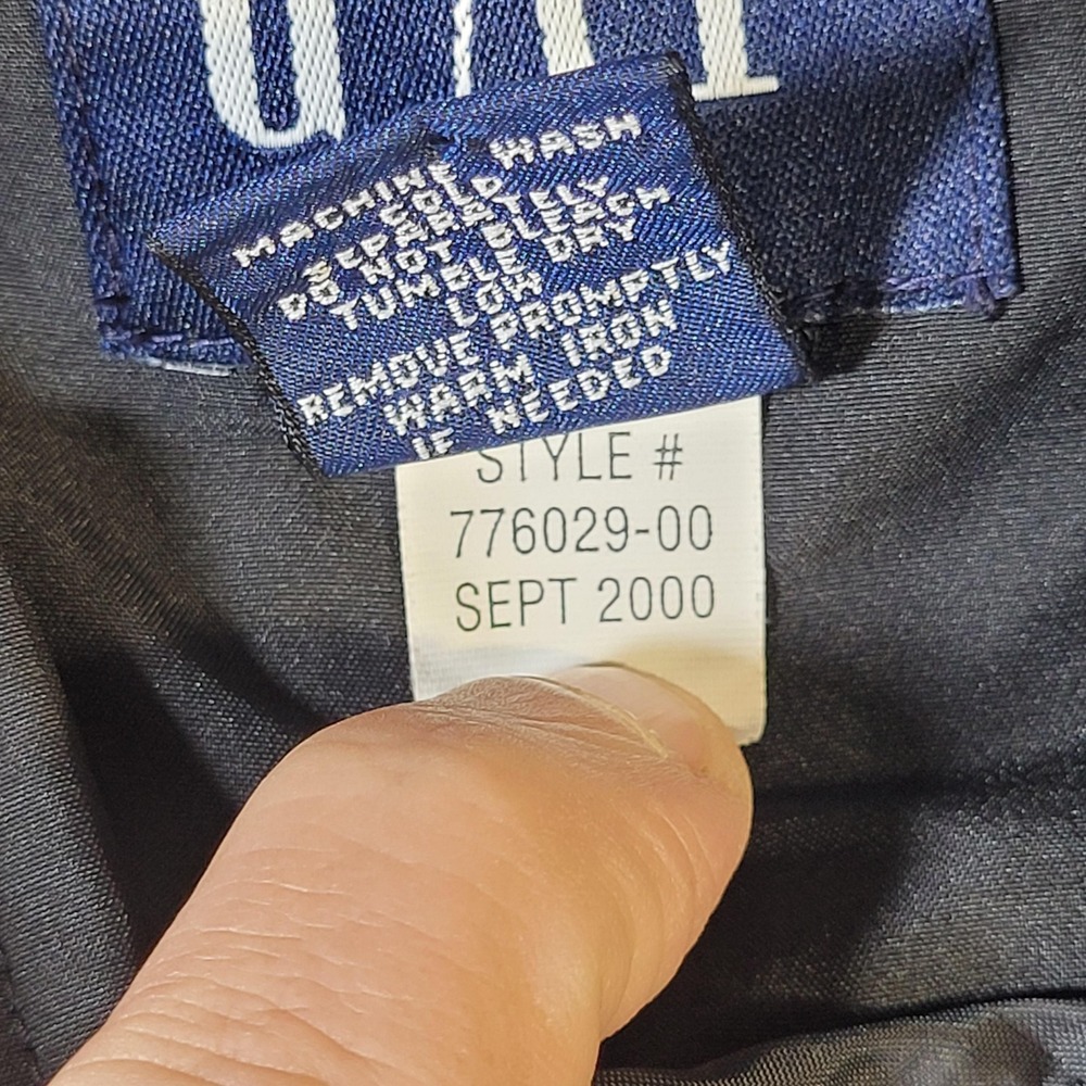 Vintage Gap Coat Mens XL Gray Insulated Button Front Raincoat Lined Trench - Picture 9 of 16